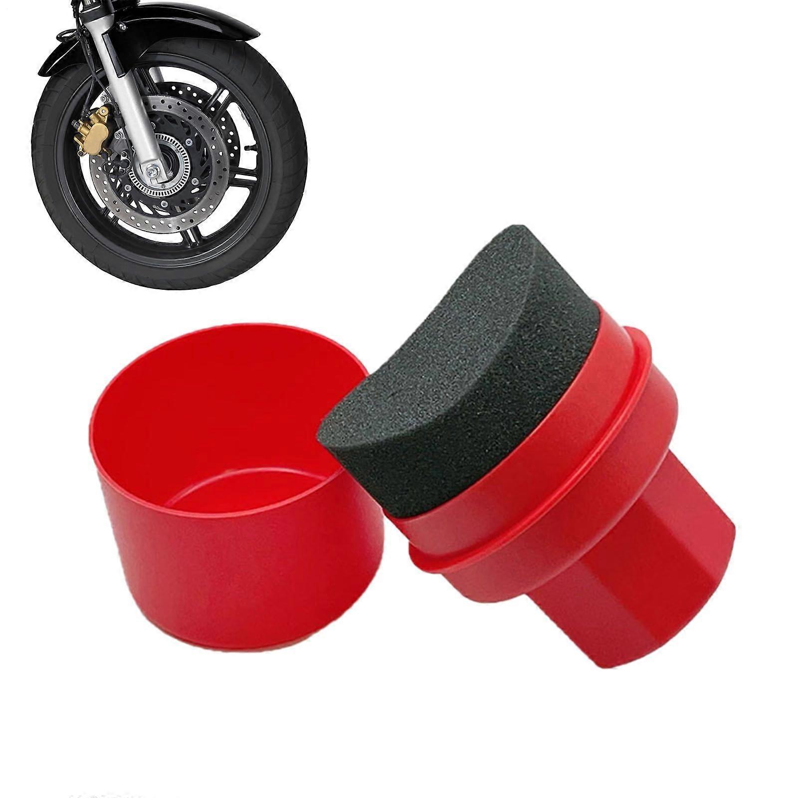 Tire Dressing Applicator Pad Density Foam Tyre Applicator, Car Tyre Sponge Brush, Washable Tire Brush, Red