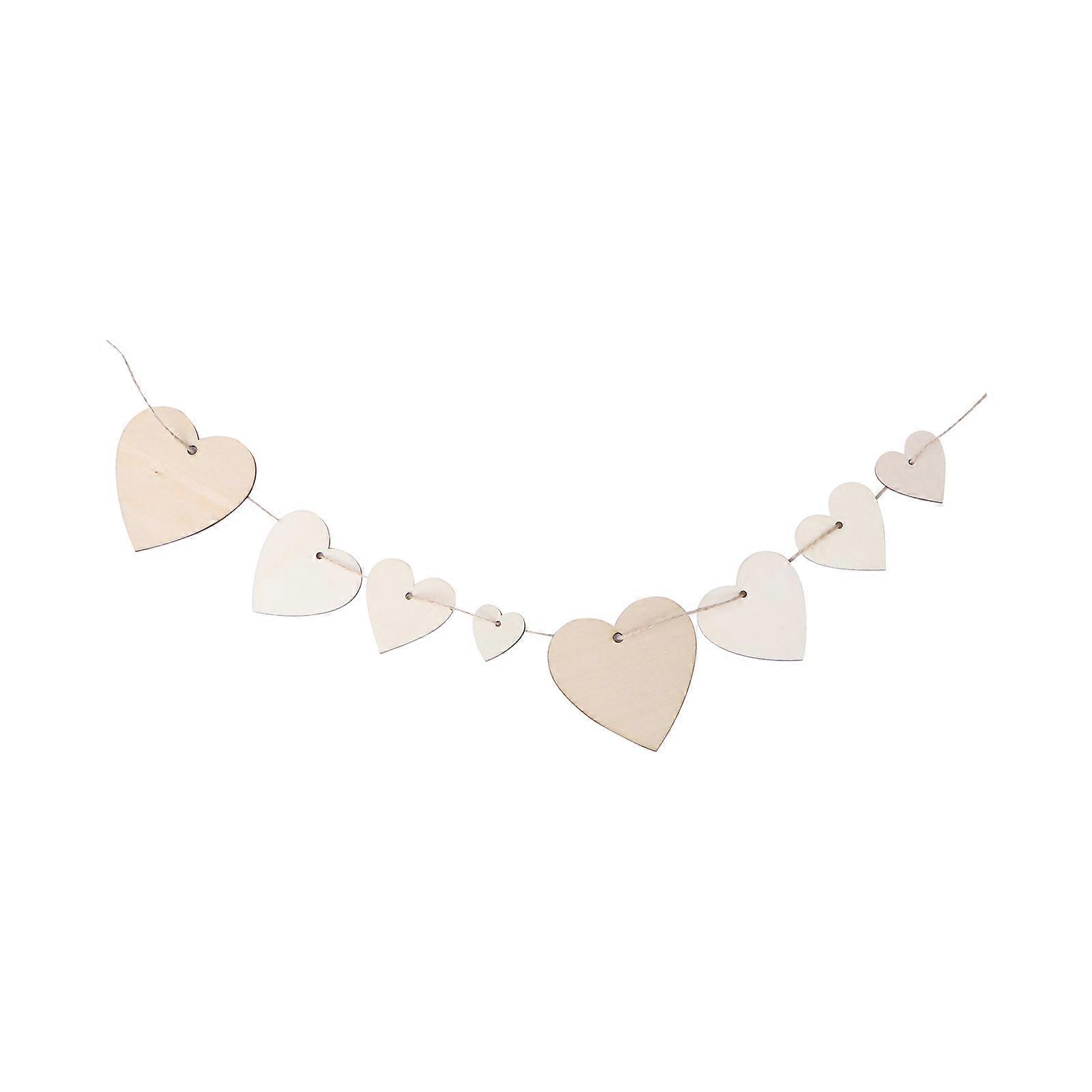 Wood Slice Heart Shape for DIY Valentine Pendant Decoration 220Pcs Set