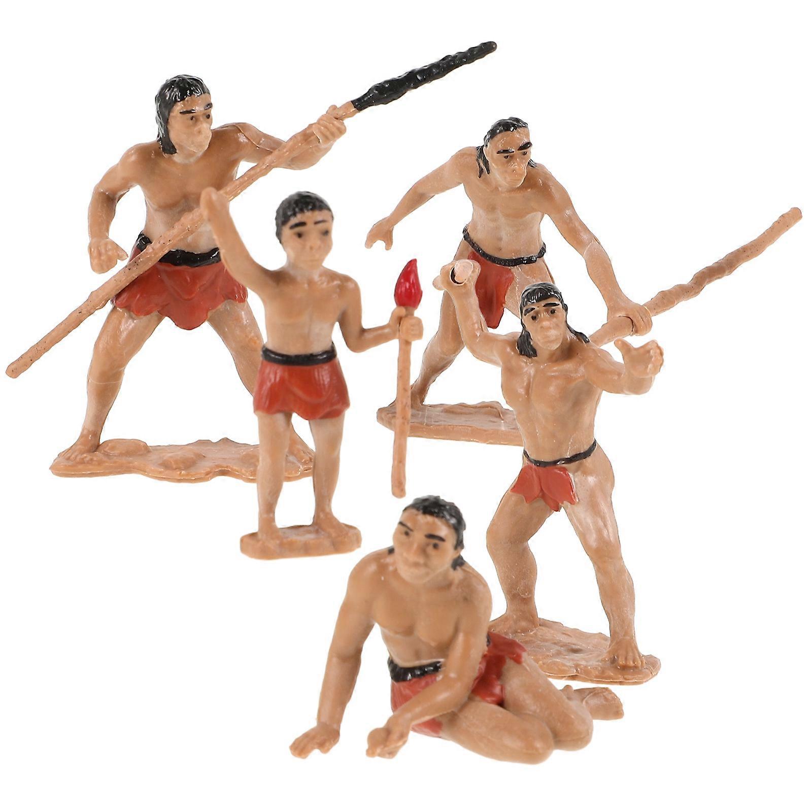 Primitive Men Toy Model for Collectible Scene Layout 20Pcs Resin Figures