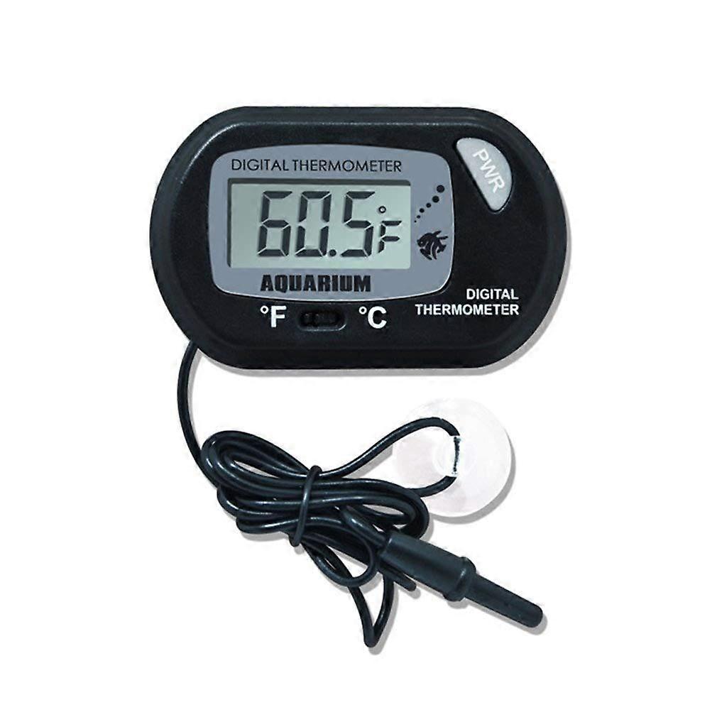Pet Heater Aquarium Water Thermometer Digital LCD Screen Sensor Controller Plastic Wired Fish Tank Accessory 1 Piece