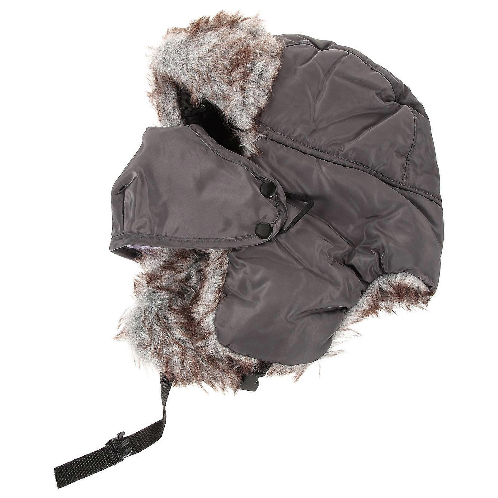 Hat Winter Hats for Keeping Head Warm with Mask Grey
