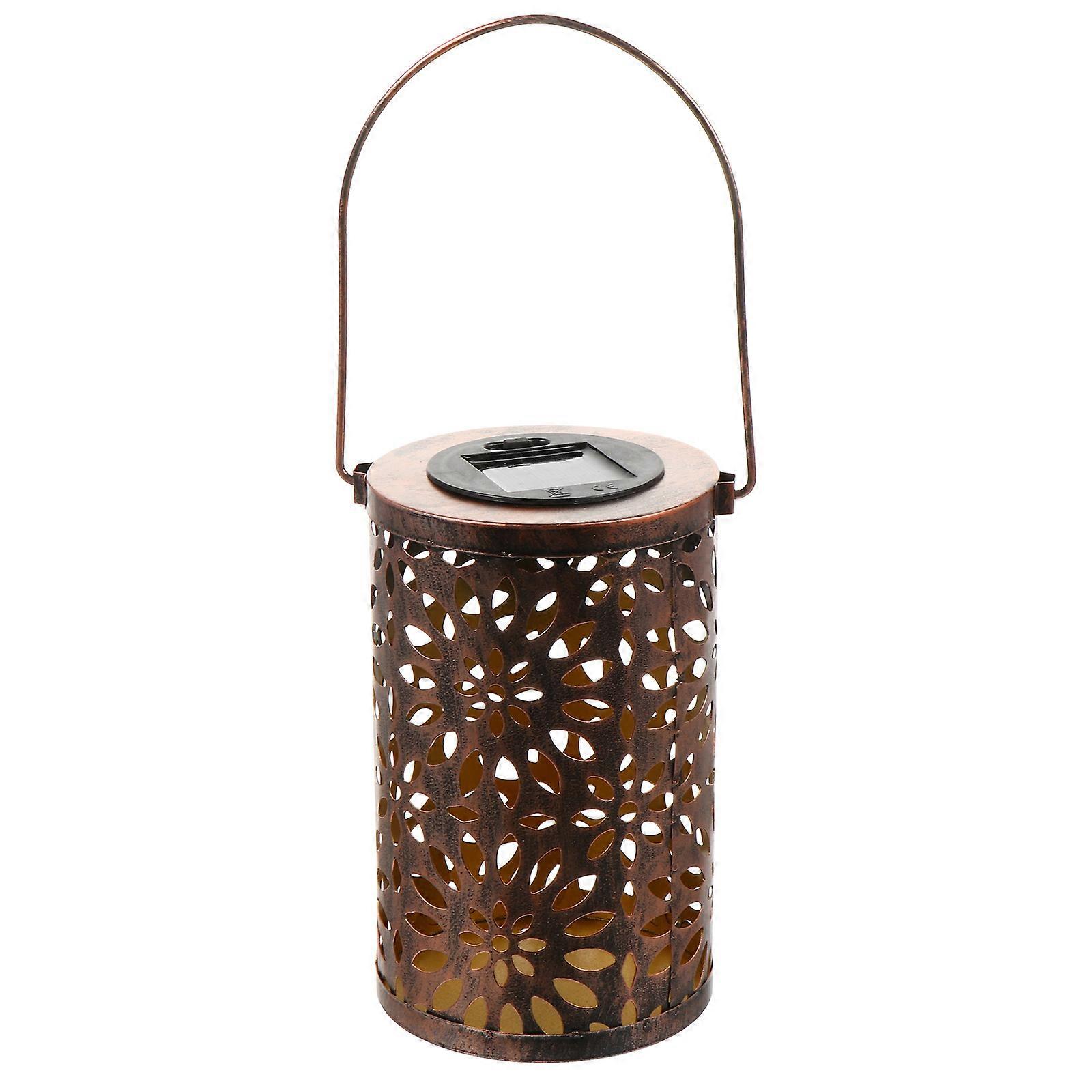 Farmhouse Lantern Decor Portable Scene Layout Lamp Bronze Projection Light 17x10x10cm 1Set