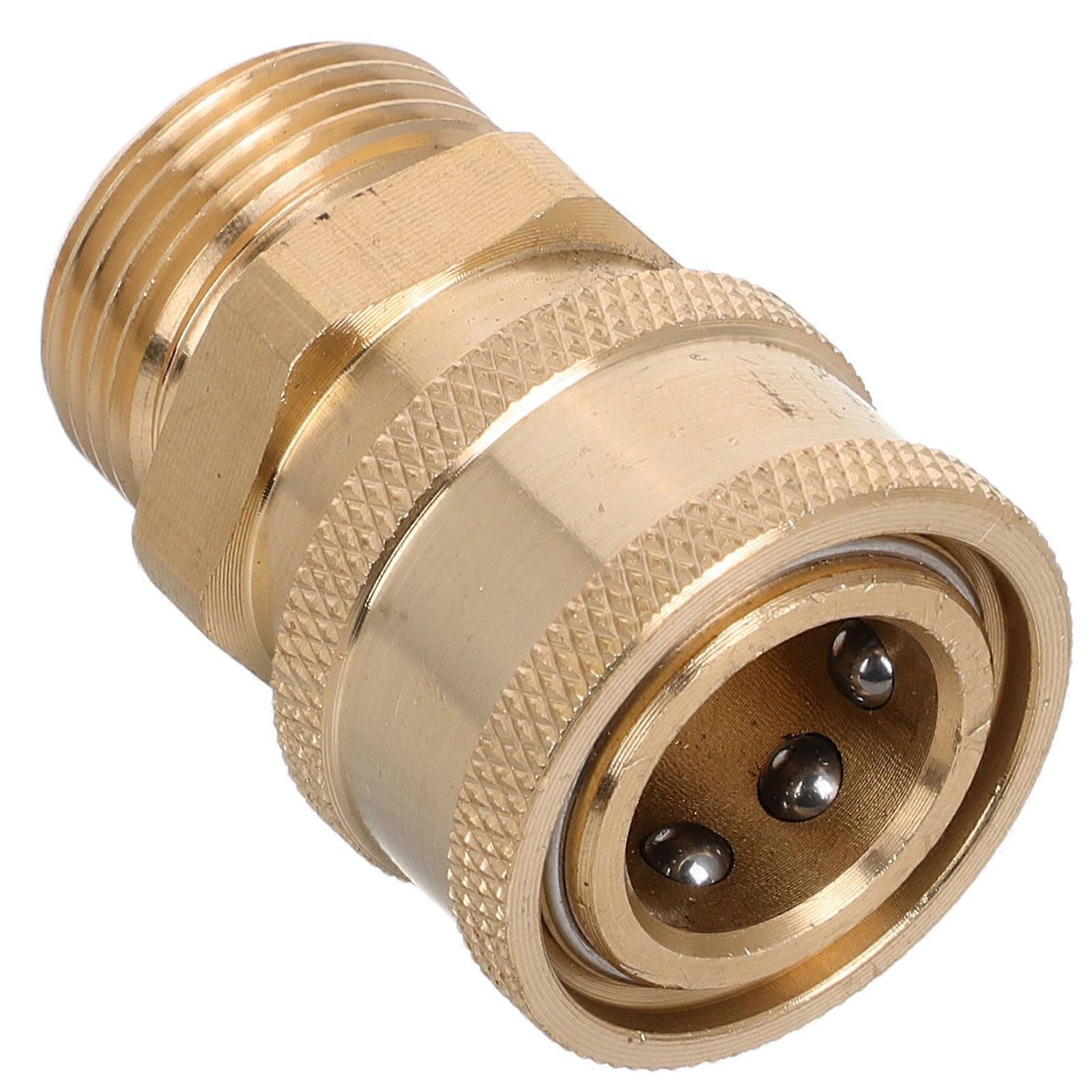 4Pcs Multifunctional Hose Adapter for Power Washers Car Washing High Pressure Performance Golden Metal Attachment