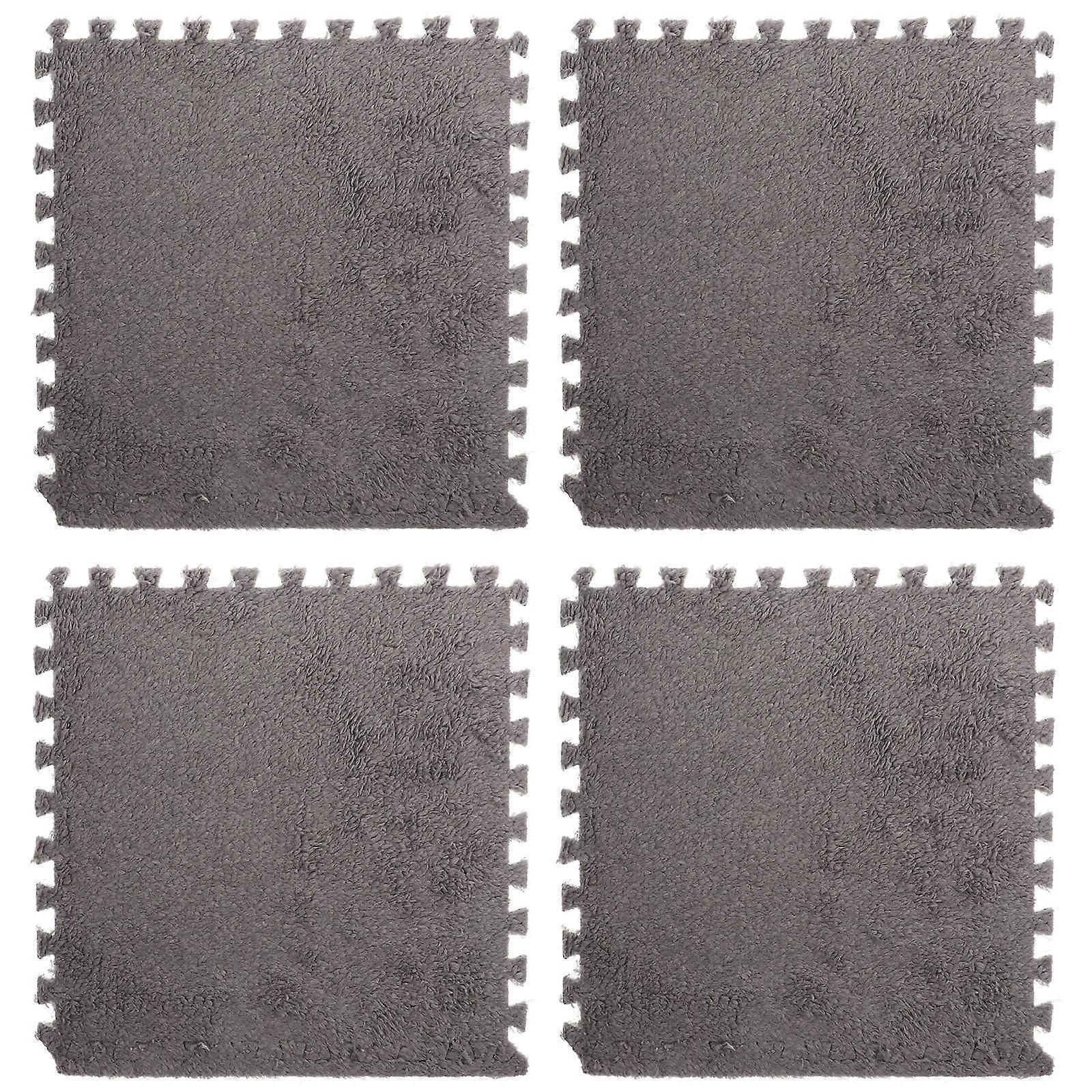 Hamster Spliced Mat 16Pcs Comfortable Hideouts Indoor Use Grey Privacy Protection For Small Animals