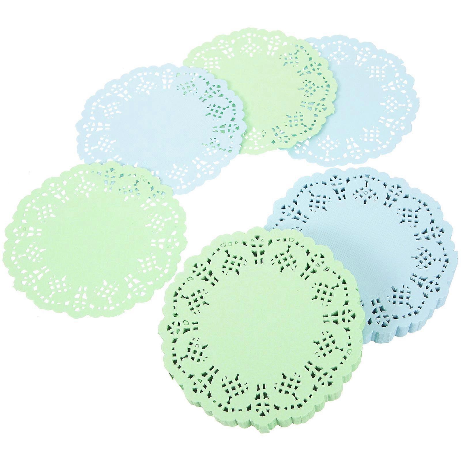 Decorative Round Lace Paper Doilies For Birthday Party Use 8.8X8.8Cm Oil-Proof Tableware Decoration 2Pcs