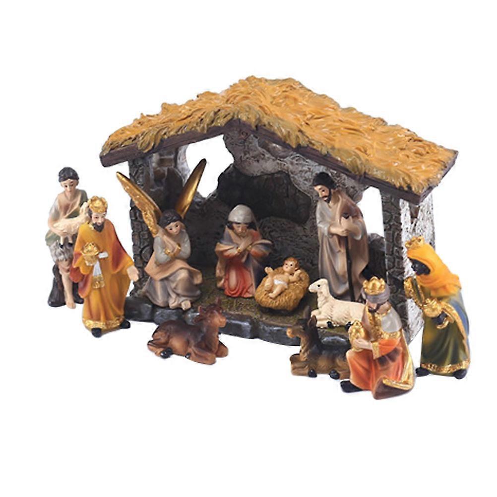 Religious Adornment Statue Resin Craft for Decoration 2Sets