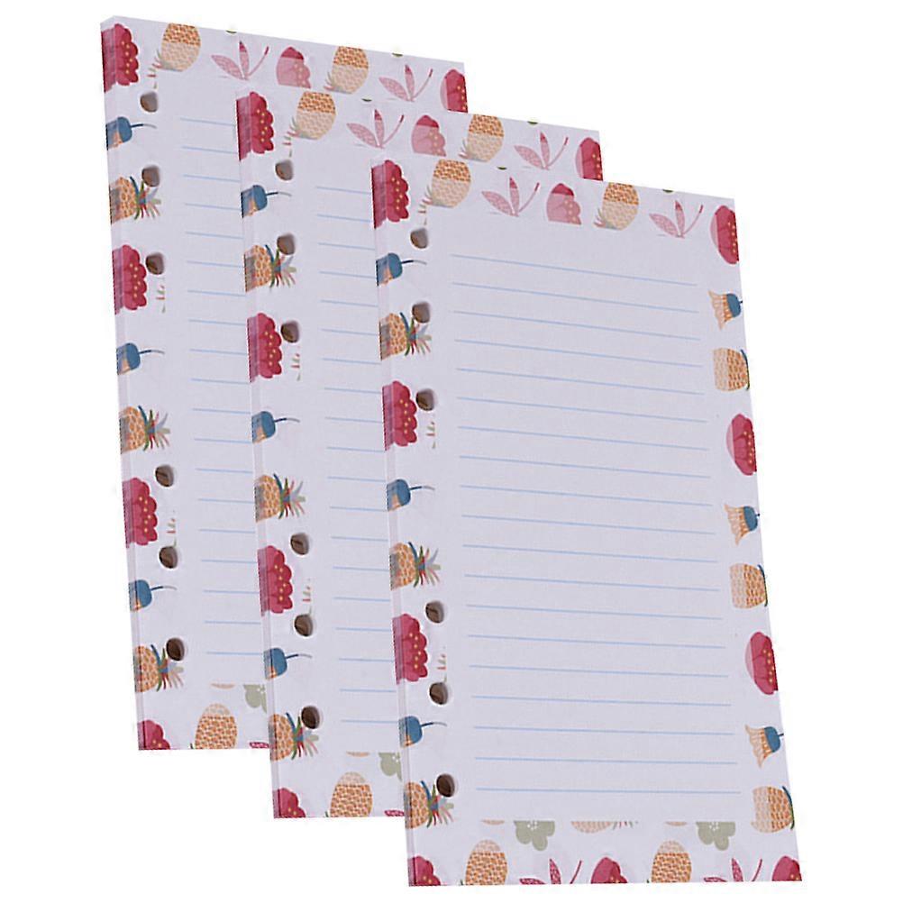 Refill Paper Loose-Leaf Notepad Inserts for Writing 4Pcs 3 Books