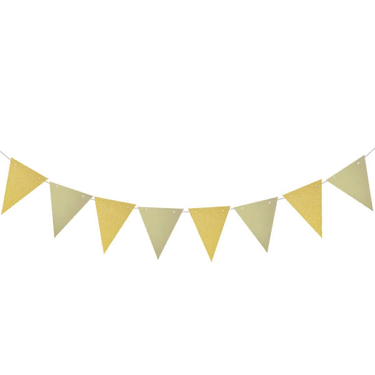 Baby Room Decor Glitter Pennant Flags For Baby Birthday Party Approx 3 Meters String Length Triangular Style 1 Set