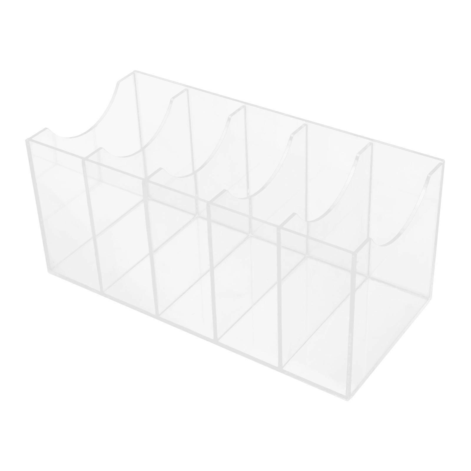 Belt Container Storage Holder 5-Slot Clear Belt Display Case For Home Use Modern Acrylic Organizer 1Pcs