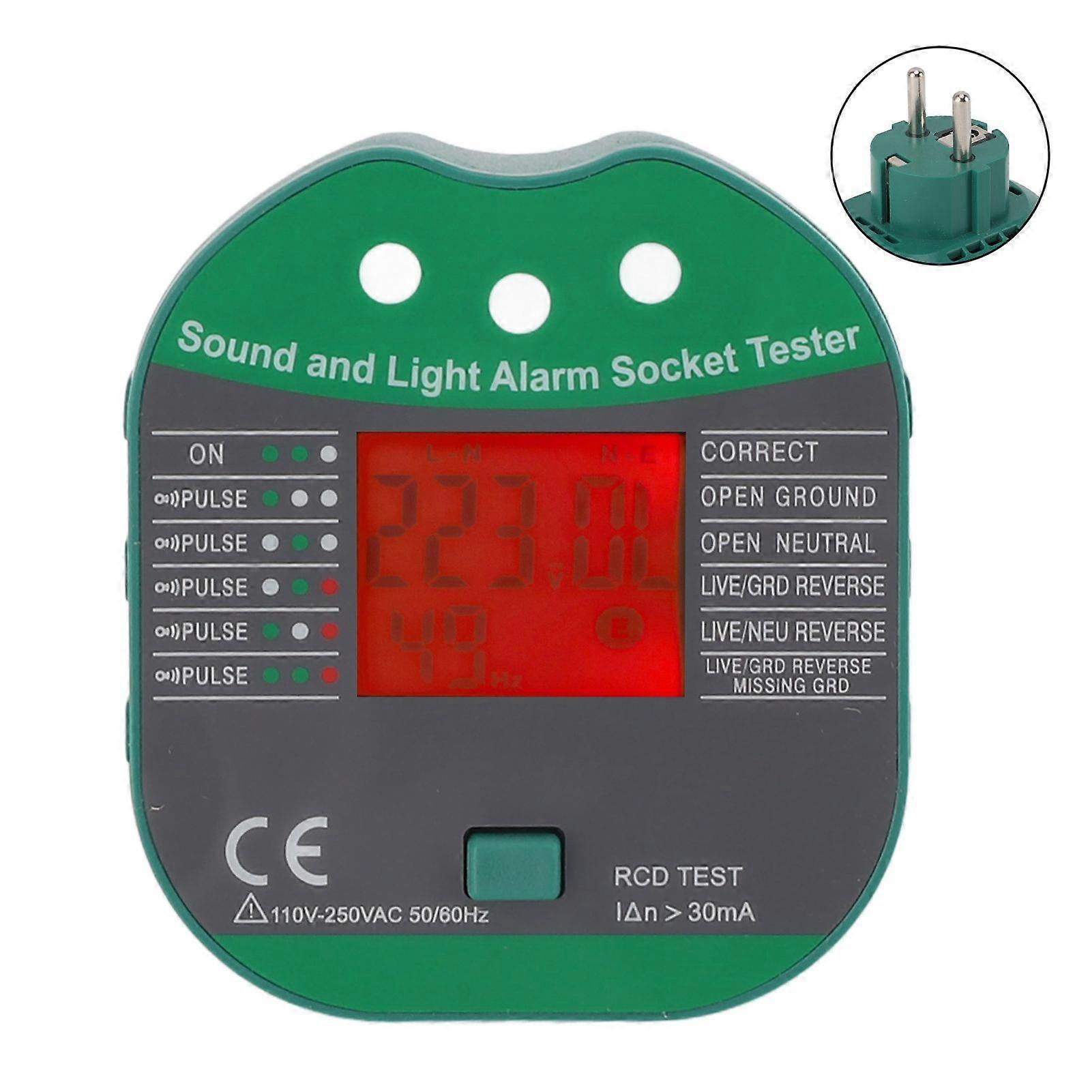 High quality  Self-checking digital display buzzer socket tester-professional