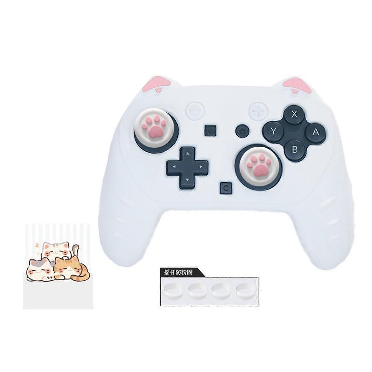 Cat Ear Silicone Case for Switch 2 Pro Game Controller Set B