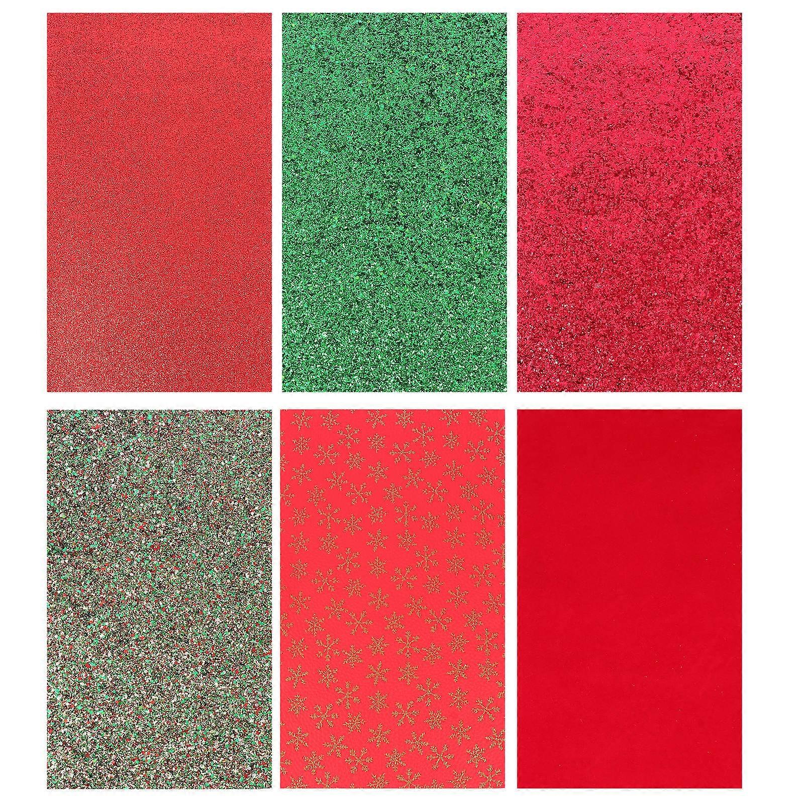 Christmas Sheet Material for DIY Earrings 6 Sheets Set