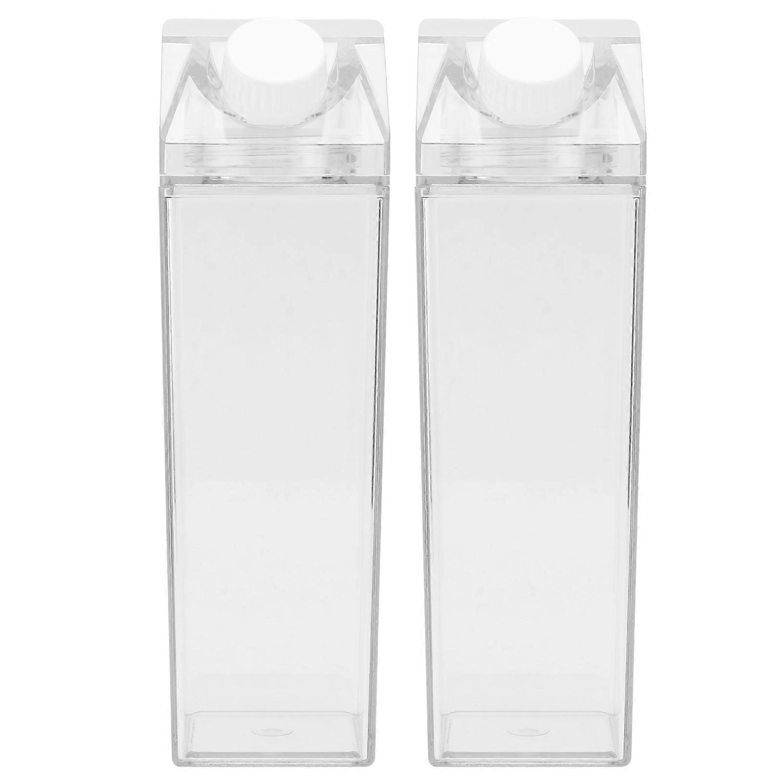 Reusable Transparent Plastic Bottle 500ml Drink Container For Home Entertainment 2Pcs