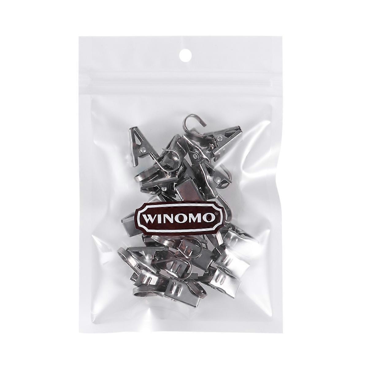 Curtain Clip Ring Drapery Ring for Hanging Curtains 2Pcs Silver Hooks