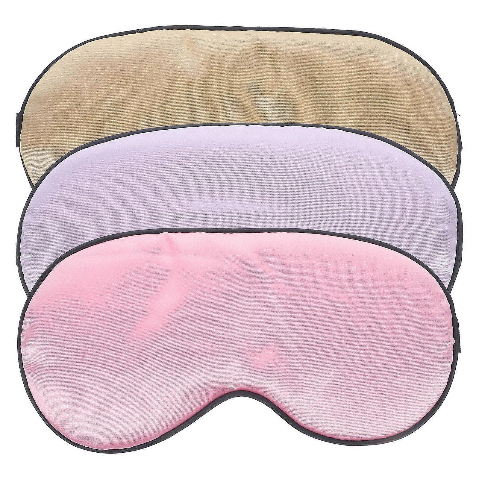 Breathable Eye Masks 3Pcs Comfortable Sleeping Masks Elastic Design Assorted Color Block Light Napping