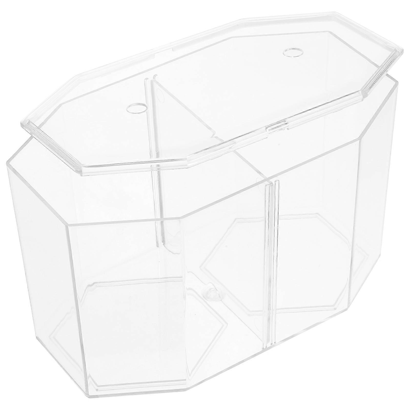 Transparent Acrylic Breeder Box for Fish Isolation with Two Compartments