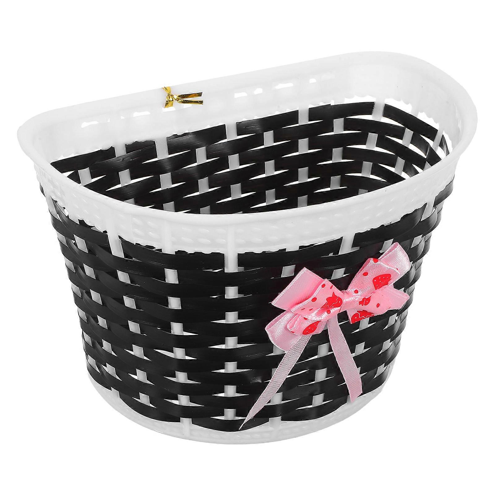 Durable Knitted Bike Basket For Kids Perfect For Household Use With Easy Detach Feature 2Pcs