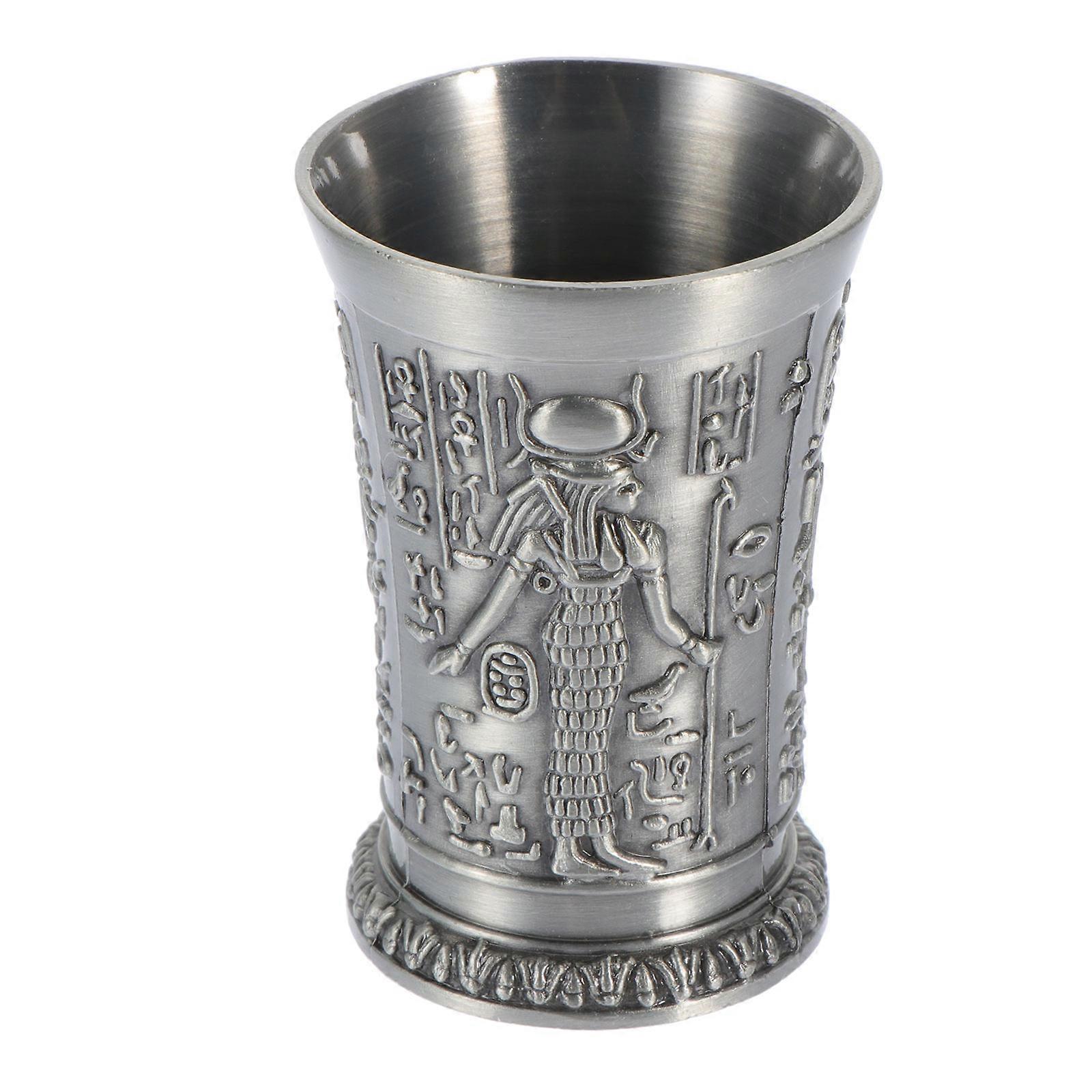 Stylish Wine Cup Retro Decor for Home Desktop Ancient Egyptian Design