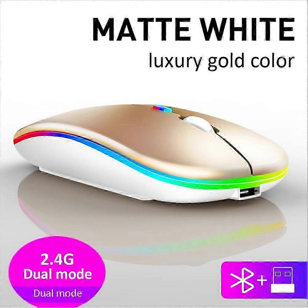 Wireless 24GHz Bluetooth Optical Mouse B Rechargeable RGB Mice for PC Laptop