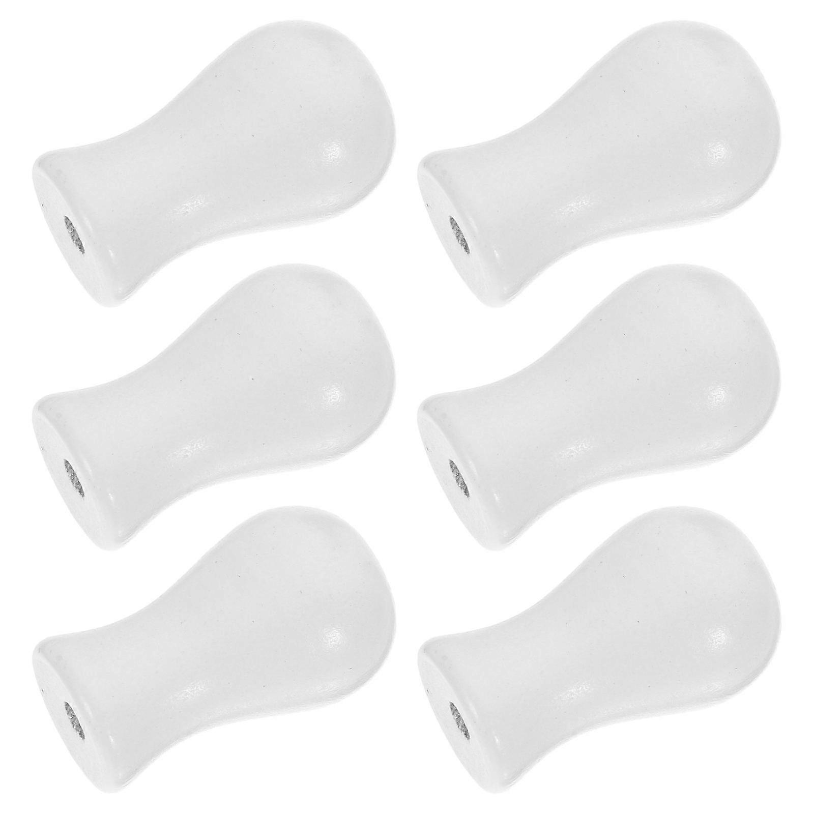 White Wooden Cord Knobs for Blinds with 24Pcs Decorative Pull Cord Ends