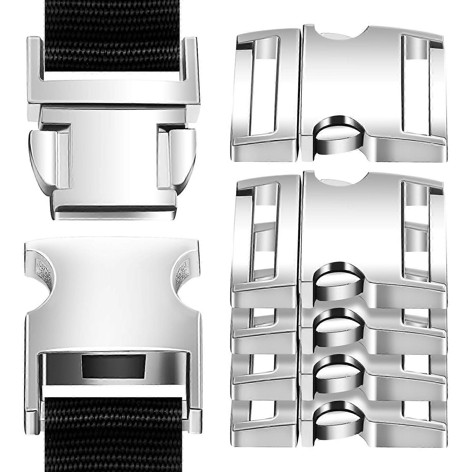 18 Pcs Alloy Buckles For Straps Quick Release Suitable For Dogs Purses And Backpacks In Silver Color