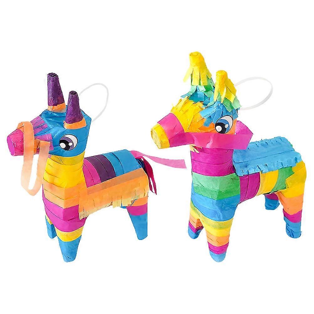 Piñata Shape Candy Storage Holder For Fiesta Or Theme Party 7.27X3.73X1.97In Fun Design 2Pcs