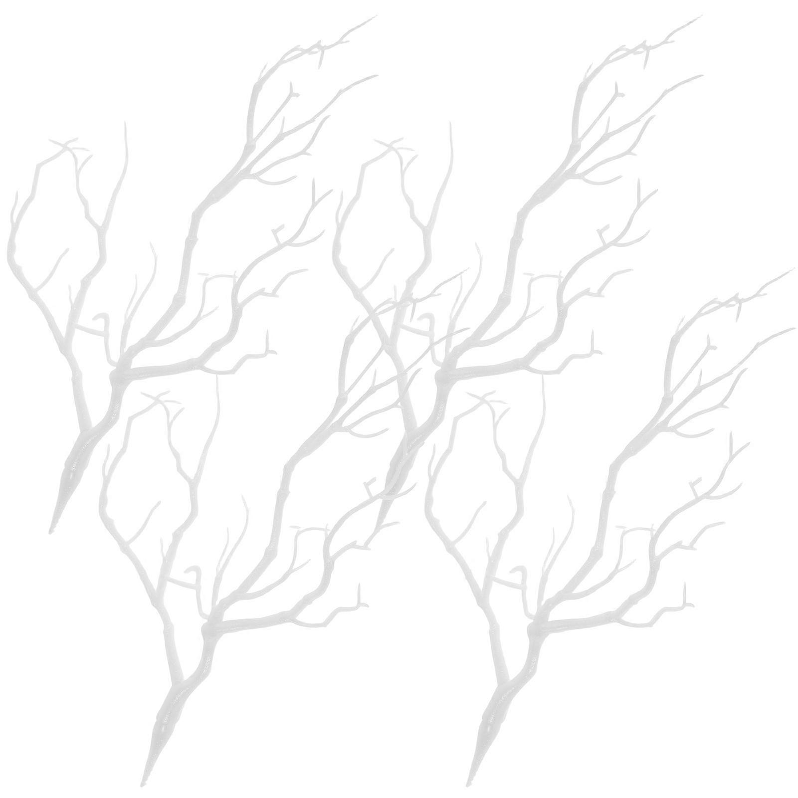 Artificial Antler Tree Branches for Decor 16Pcs White Plastic Twigs