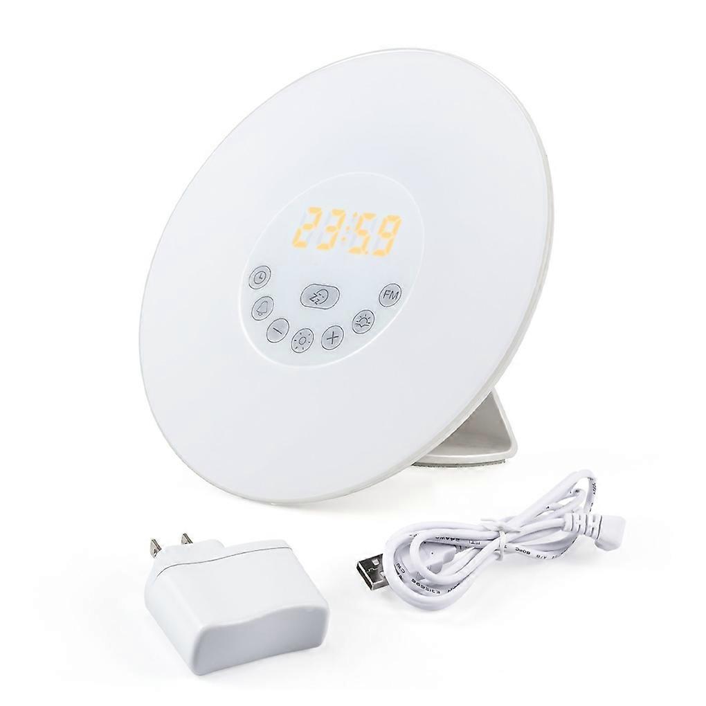ABS Natural Awakening Sunrise Alarm Clock For Healthy Sleep And Wake-up Program Sunlight Wake-up Light Light Alarm Clock
