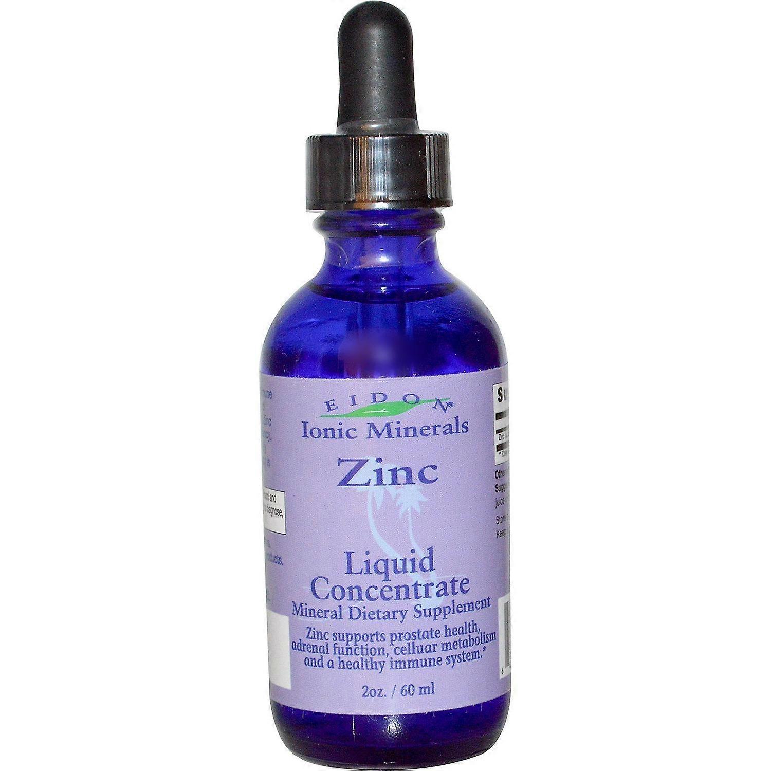 Eidon Mineral Supplements, Ionic Minerals, Zinc, Liquid Concentrate, 2 oz (60 ml