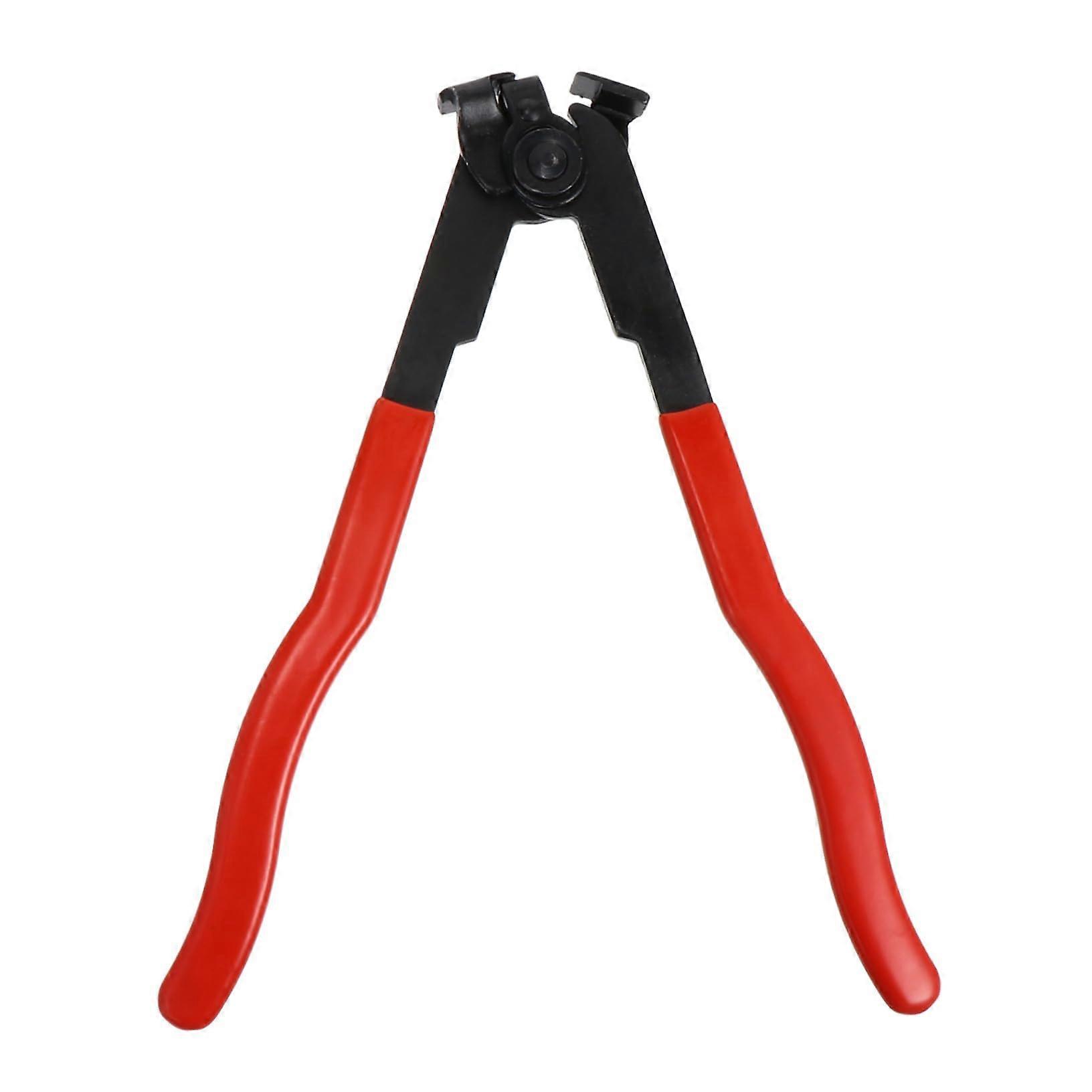 Swivel Flat Band Hose Clamp Pliers, RustResistant Steel, Ergonomic Handles, For Flat And Ring Clamps In Tight Spaces
