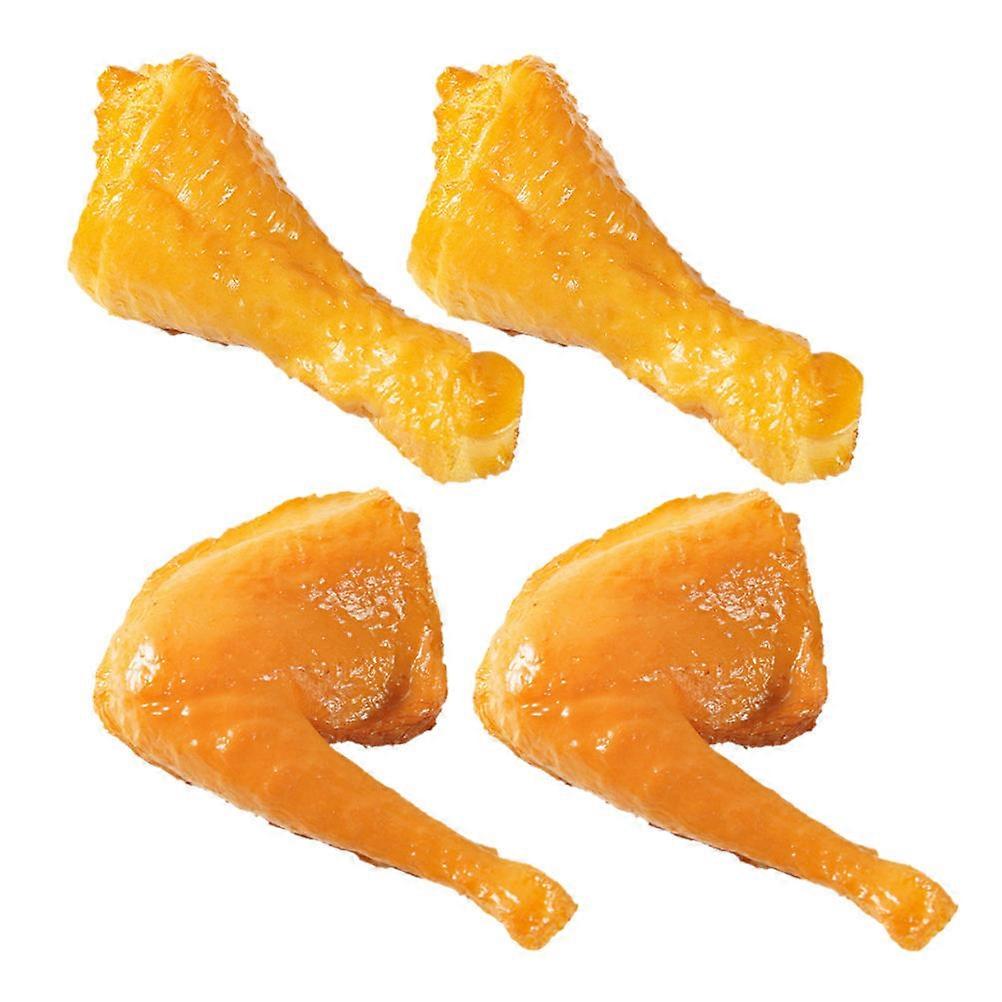 Fake Food Artificial Chicken Leg Model for Decor 3Sets Durable PVC