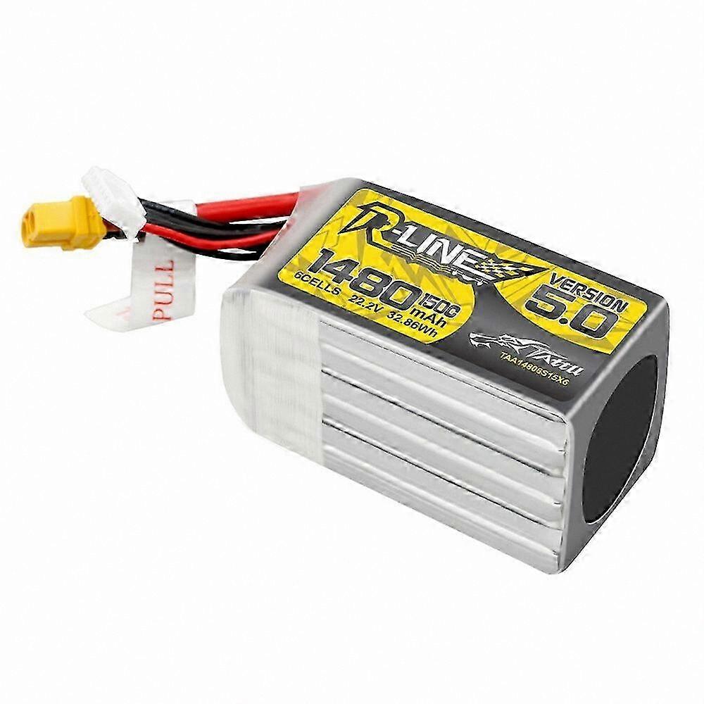 6S 150C 22.2V 1480mAh Lipo Battery XT60 Connector for FPV Drones and Racing Models