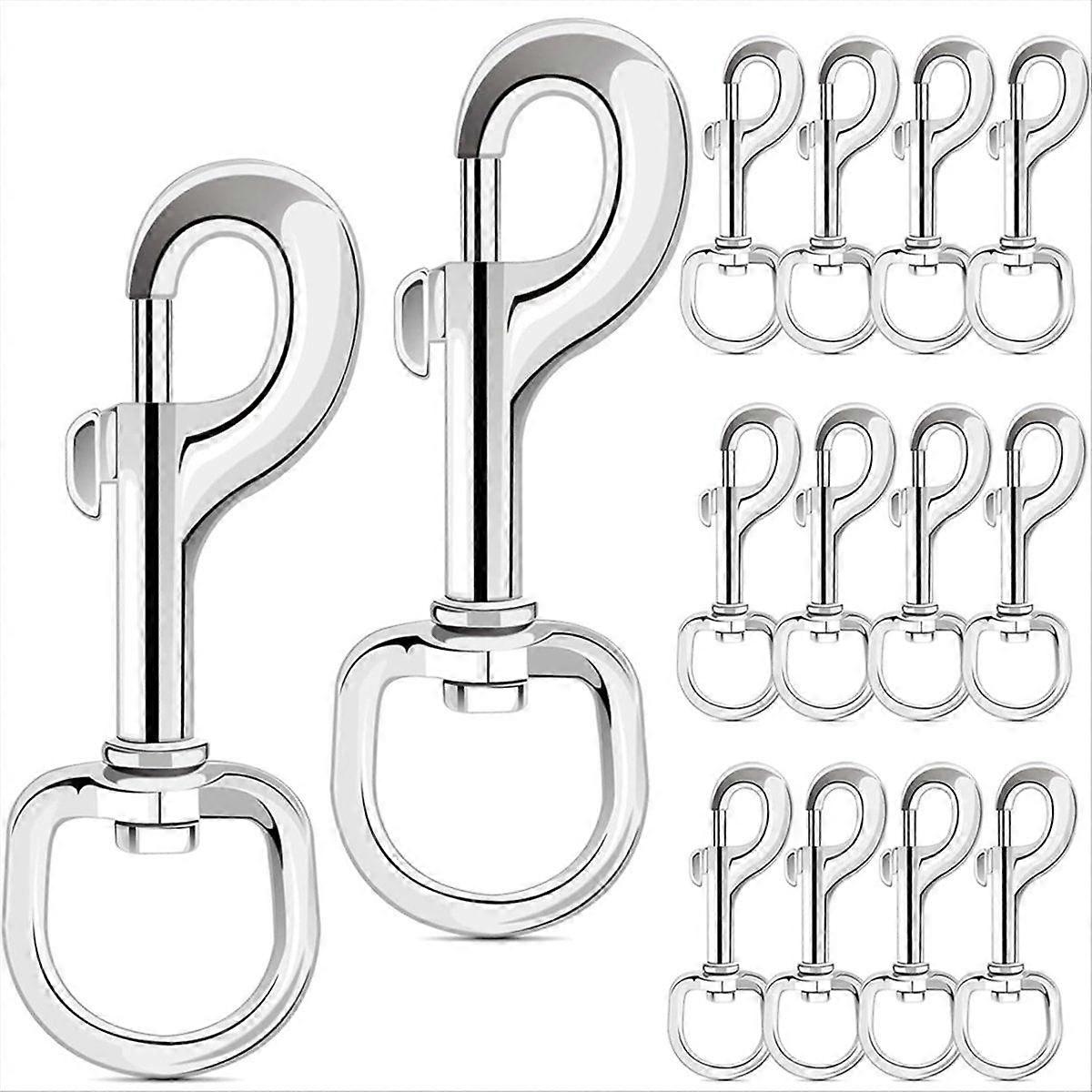 14pcs 3.19 Inch Swivel Eye Bolt Snap Hooks Zinc Alloy Single Ended Flag Clips Heavy Duty Trigger Bolt Hooks