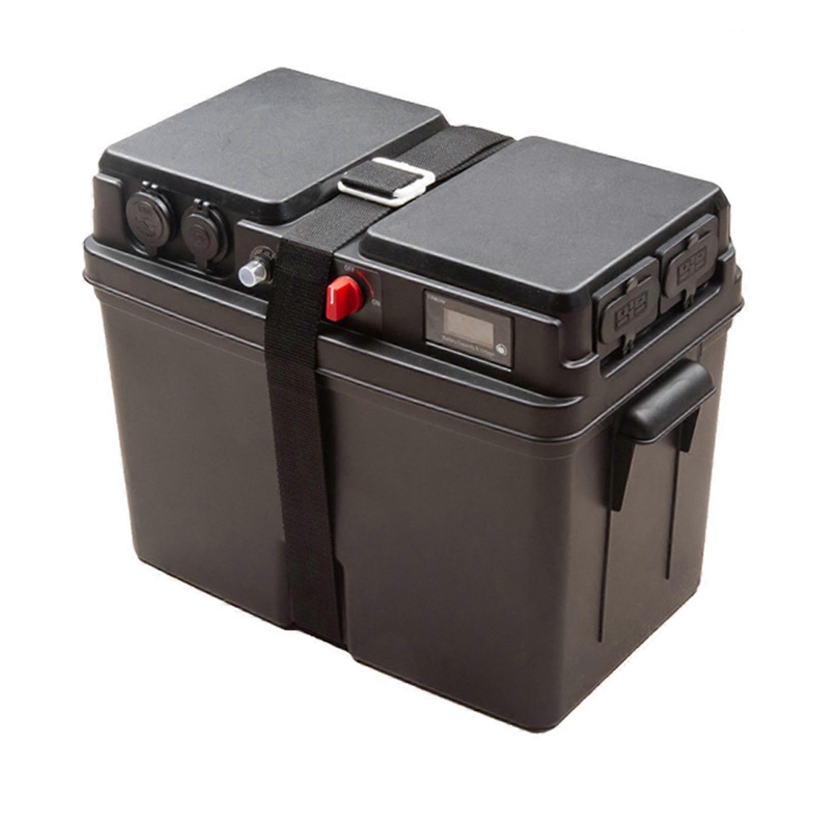 Battery Box Multifunction Lightweight Marine Case Portable Power Center Station Boat Battery Enclosure