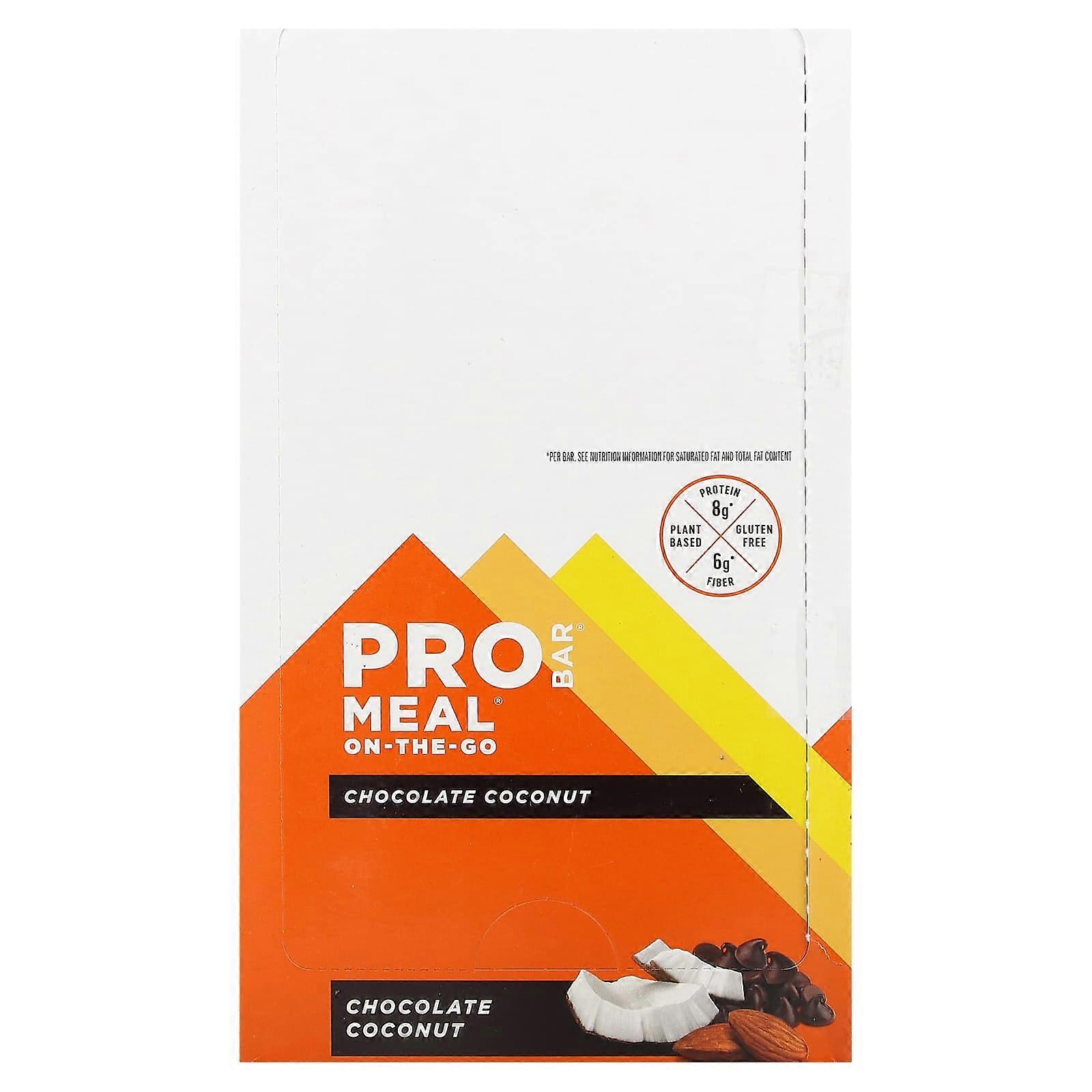 Meal On-The-Go Bar, Chocolate Coconut, 12 Bars, 3 oz (85 g) Each