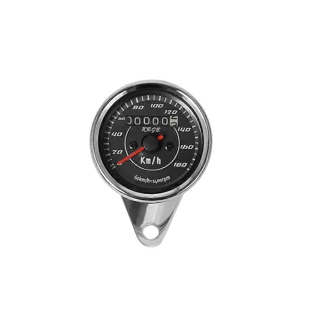Motorbike Odometer Tachometer Gauge Universal Motorcycle Speedometer With LED Light Chrome Odometer For Cafe Racer