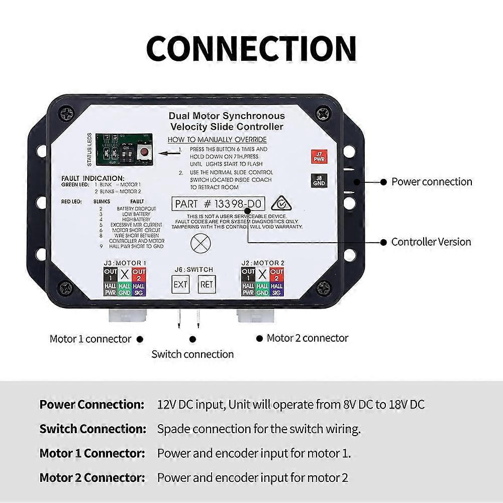 Dual Motor Synchronous Velocity Slide Controller 13398-D0 for Lippert V-Sync II