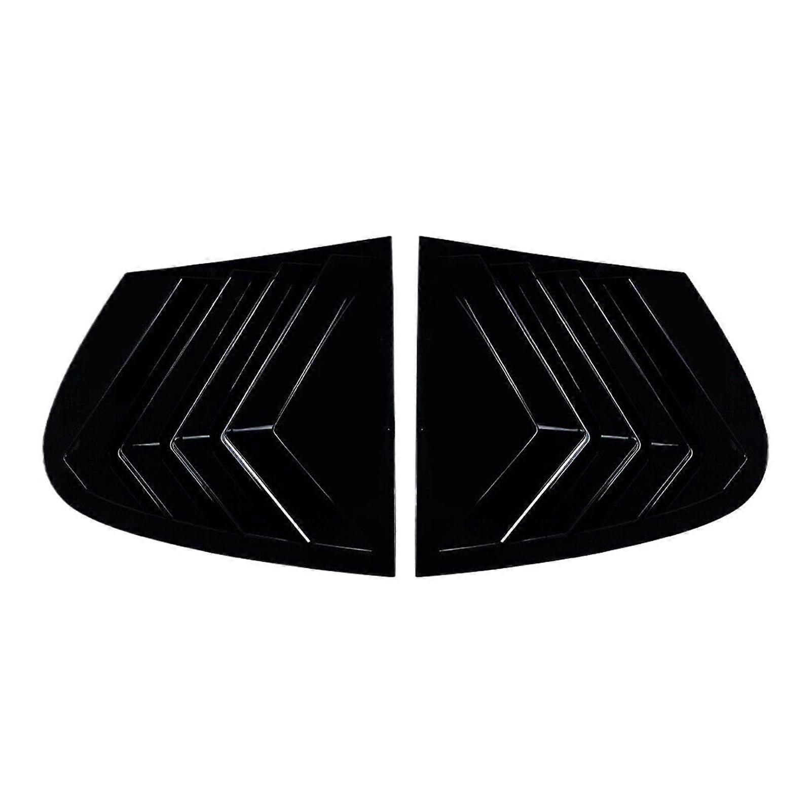 Rear Window Louver For 1 Series E87 20052011 Gloss Black Side Window Shutter Cover Trim Sticker