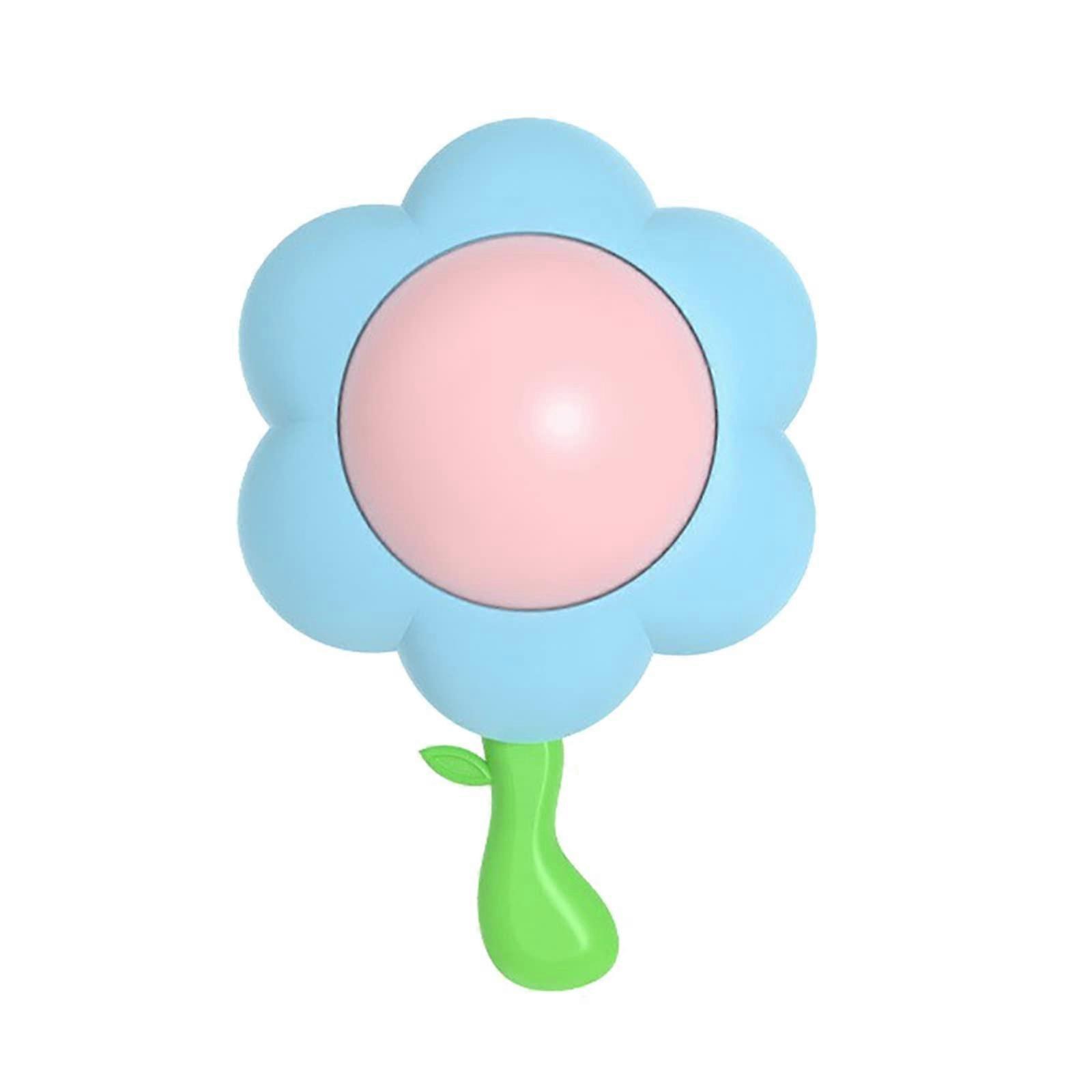 Edible Ball Wall Mounted Flower Shaped Natural Rotatable Licking  For Kitten Blue