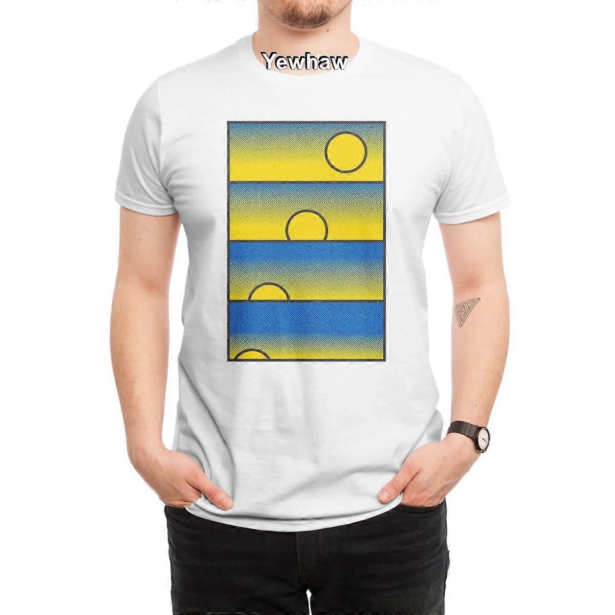 Sunkrainse T-Shirt rectangular halftone gradient semicircles comic pop art