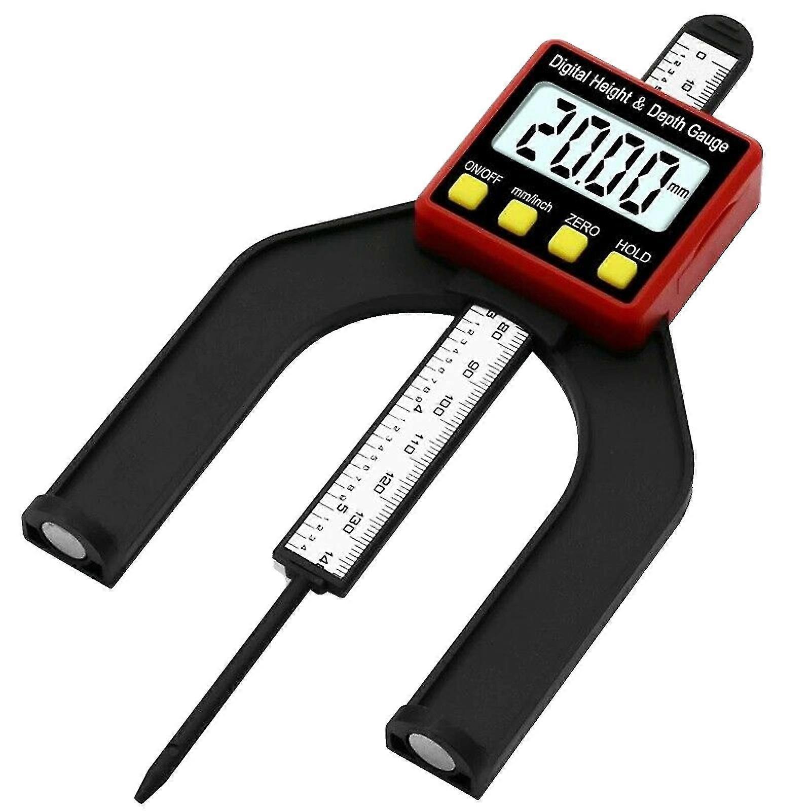 Lcd Digital Depth Height Gauge Caliper Woodworking Measuring Tools Router Ruler Ft