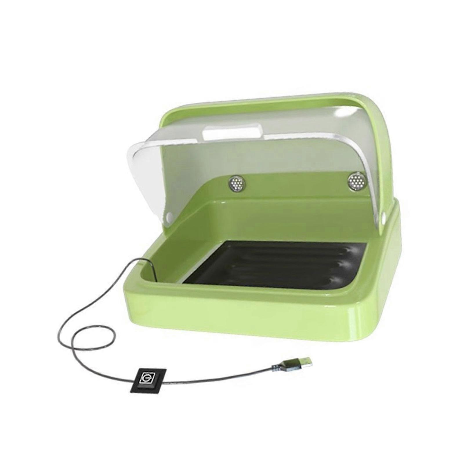 USB Parrots Chick Breeding Box Temperature Controlled Incubator Box with Clear Window Brooder Container For Poultry Use  Green