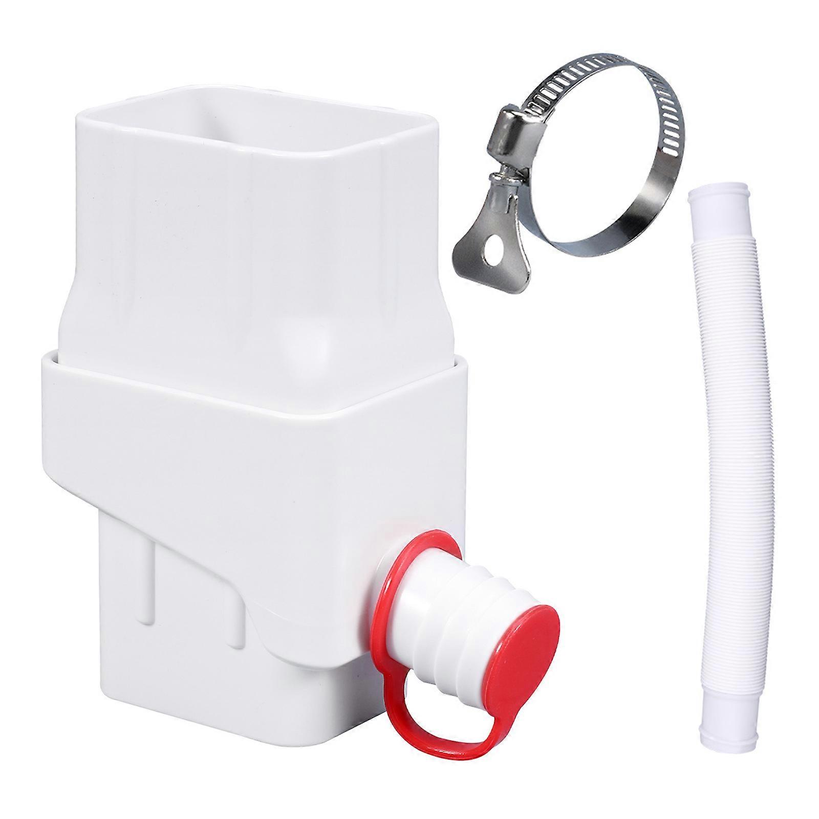 Outdoor Water Conservation Downspout Diverter Double Port Weatherproofed Rain Barrels Attachment Multicolor