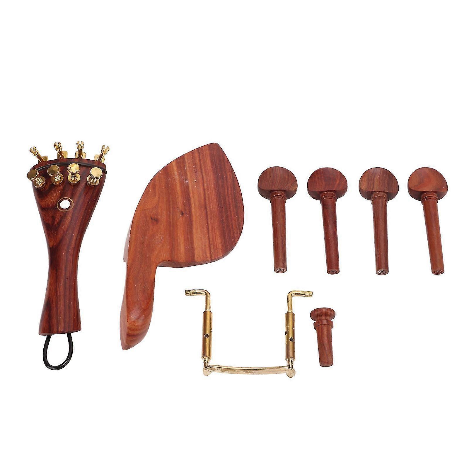 2024 Violin Repair Parts Accessories High End Jujube Wood Tailpiece Chin Rest Tuning Peg End Button