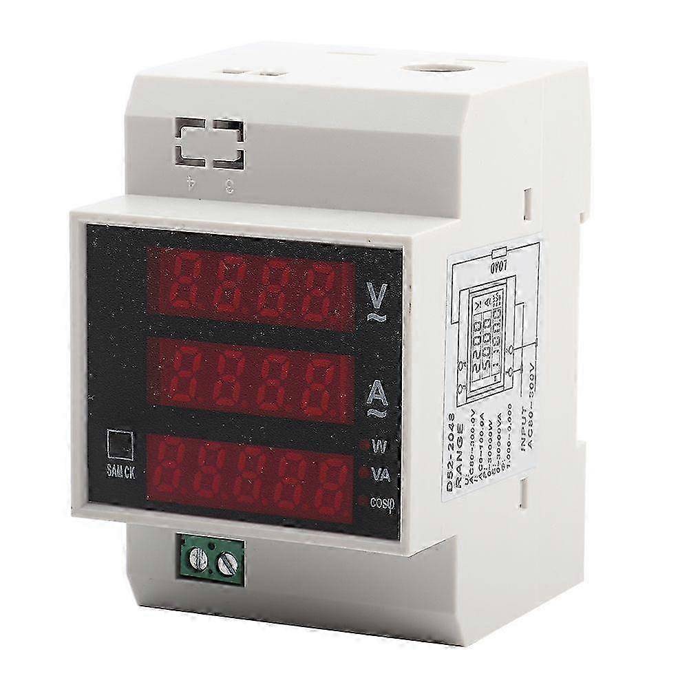 Digital Energy Meter Din Rail LED Active Power Factor MultiFunctional Power Met