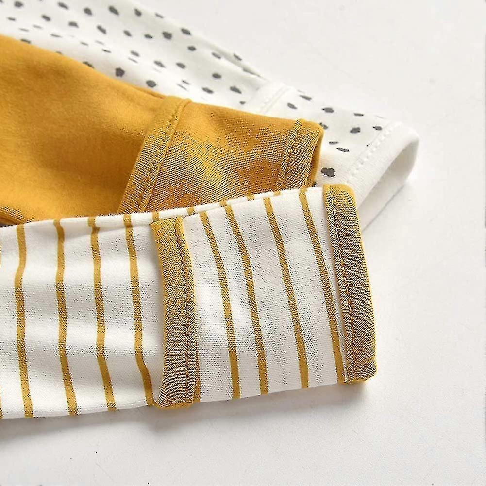 بدلة نوم للأطفال 3 قطع بيجامات للجنسين من القطن رومبرز. بلوزة بأكمام طويلة