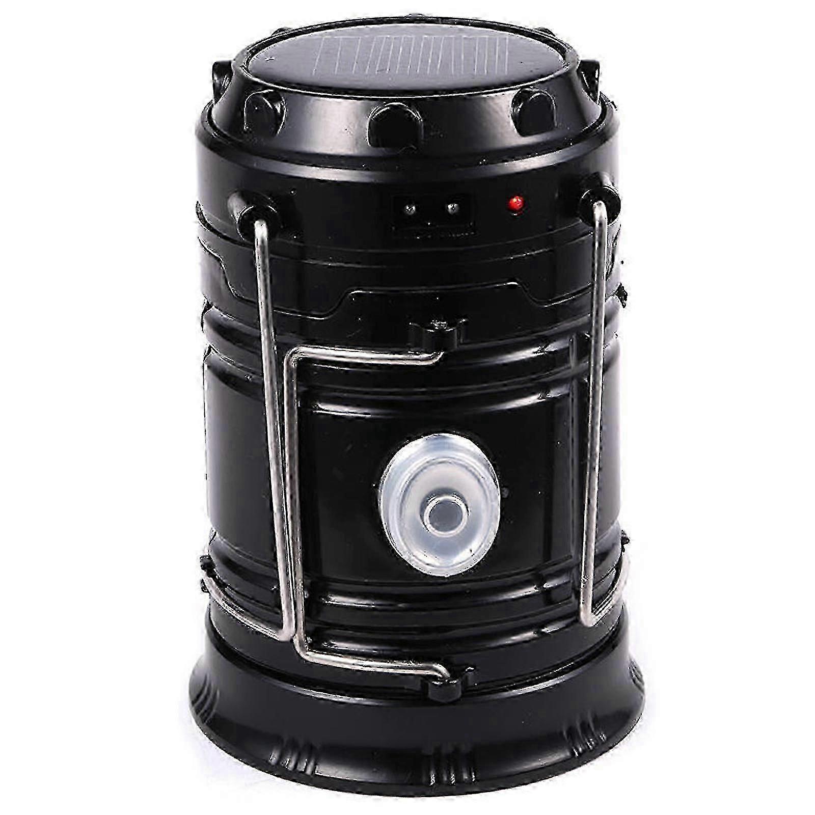 Portable Rechargeable Solar LED Lantern for Camping, Self-Collapsible and Powerful