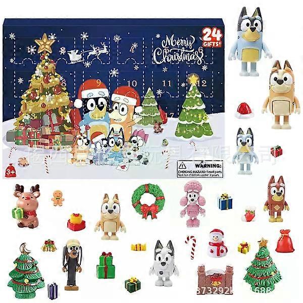 2025 New Bluey Blind Box Advent Calendar Christmas Blind Box 24 Day Countdown Surprise Box