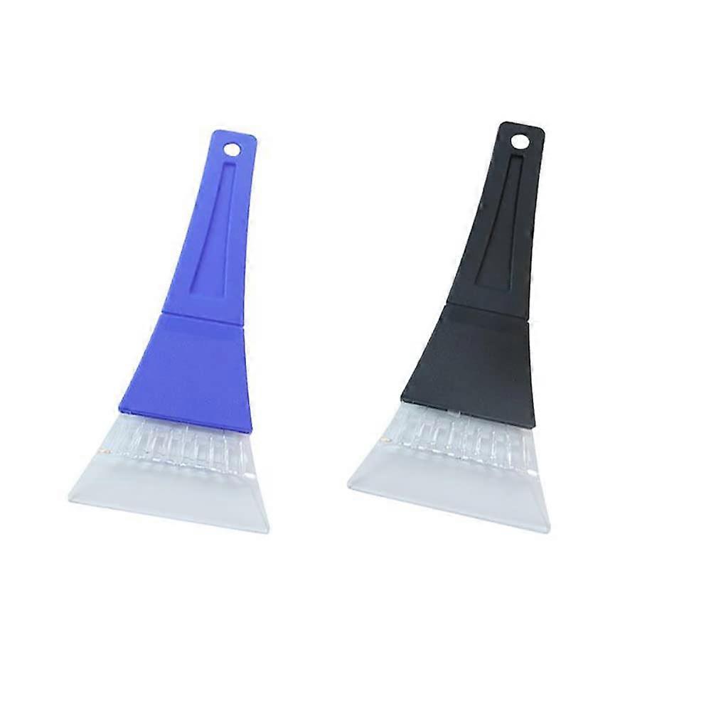 Ice Scraper Cleaning NonScratch Snow Remover Scraper Windshield Frost Removal, Set Of 2 Black/Blue