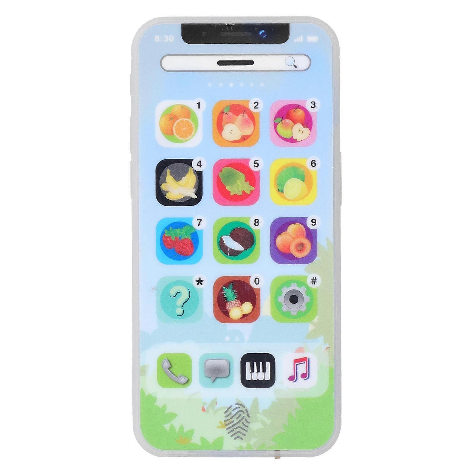 Russian Language Baby Phone Toy Simulation Rechargeable Educational Learning Phone ToyBlue